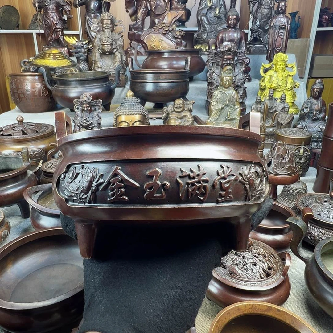 铜香炉铜摆件铜工艺品风水摆件