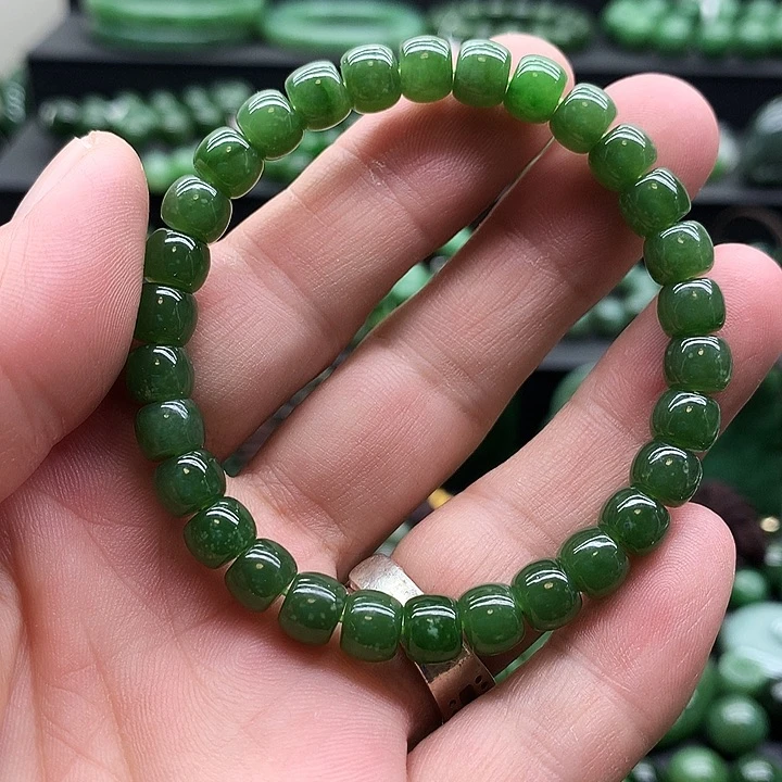 手链未镶嵌和田玉（碧玉）