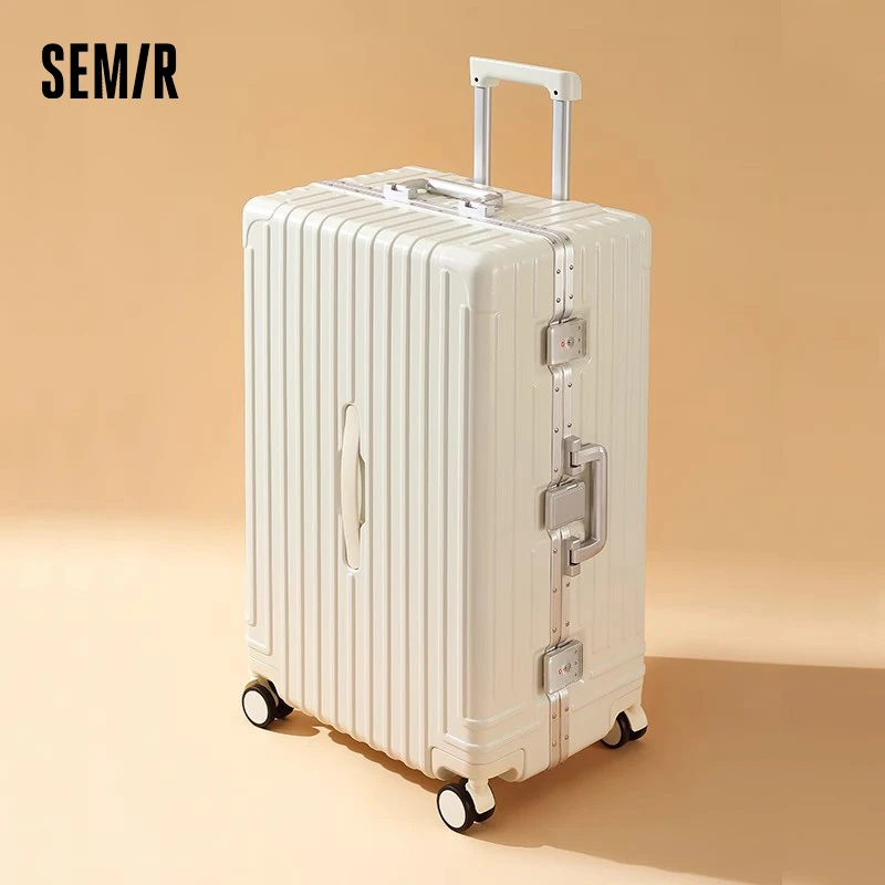 Semir/森马男女通用学院风铝框箱韩版户外加厚防旅行箱休闲行李箱