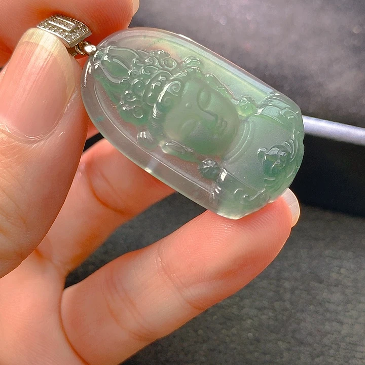 翡翠银S925镶嵌颈饰