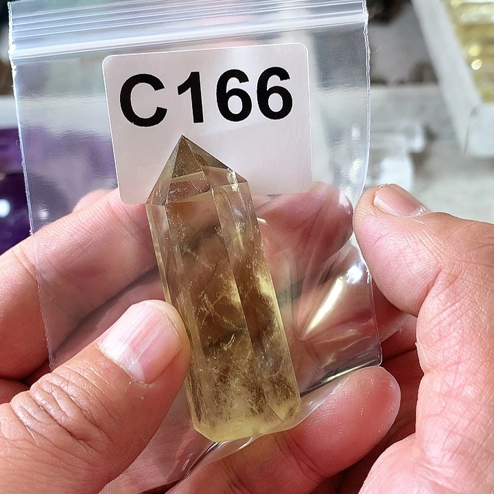 黄晶天然水晶柱子C166未镶嵌永**朽