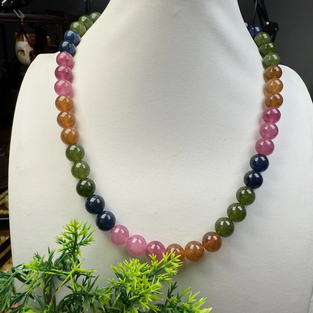 K26 天然原矿西瓜彩虹碧精美妈妈链大气百搭10m