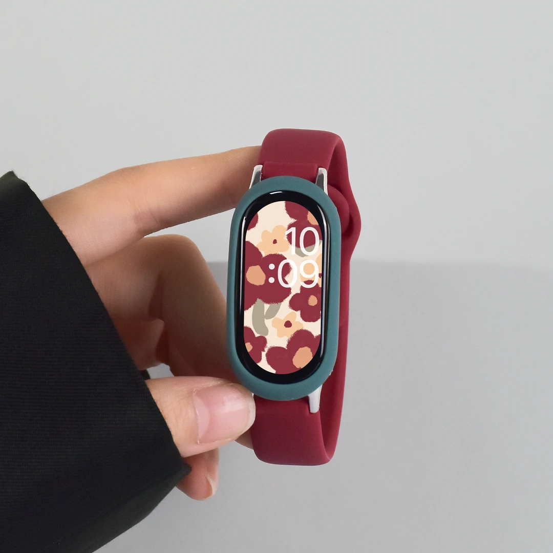 适用小米手环10表带时尚运动液态硅胶小米9/8手环表带创意765腕带