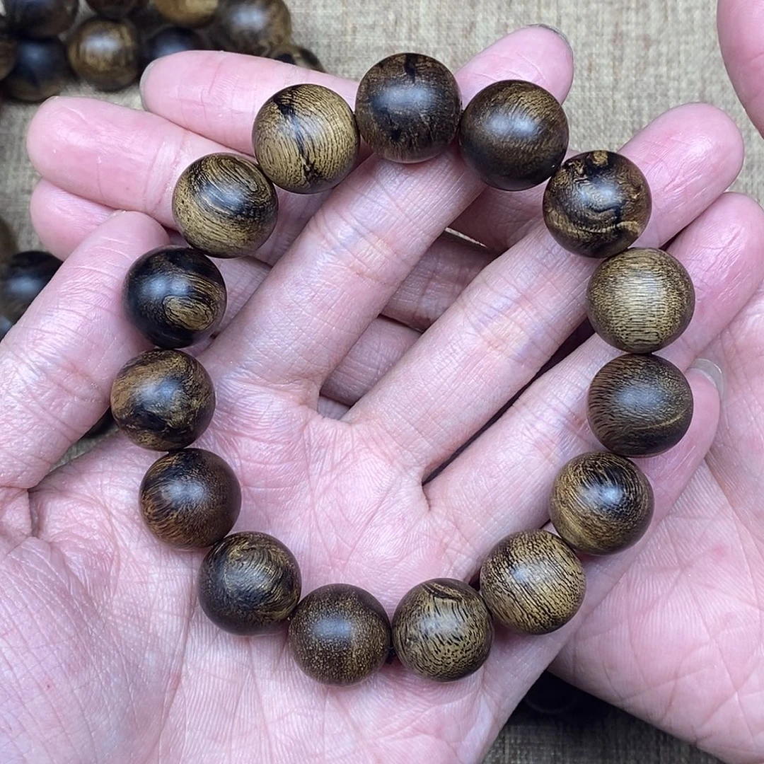 沉香手串越南芽庄白棋楠