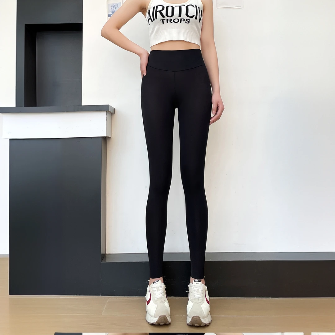 夏季薄款骑行跑步打底高腰高弹力轻薄透气裸感夏季瑜伽服薄款