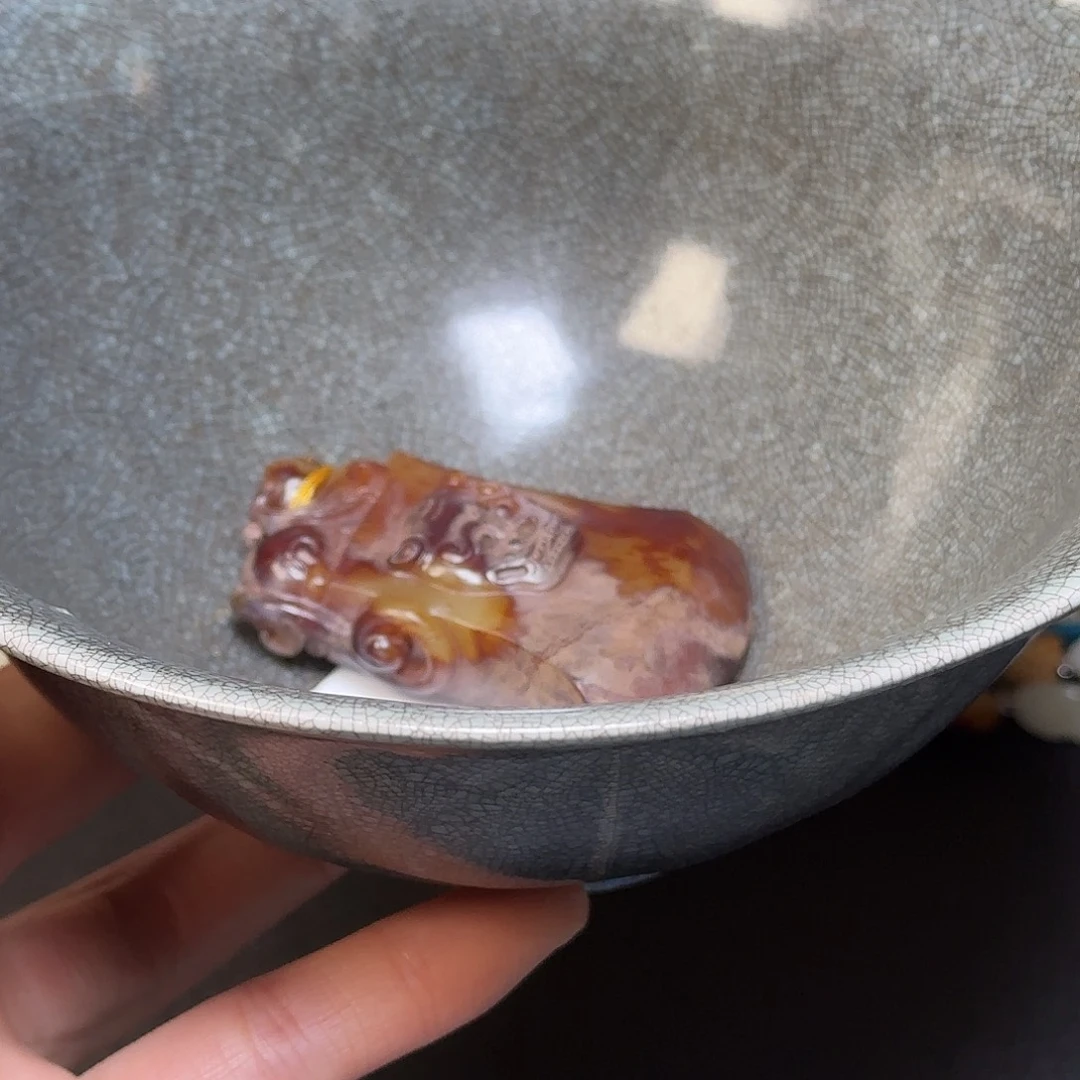 用***宝摆件瓷碗手把件挂件