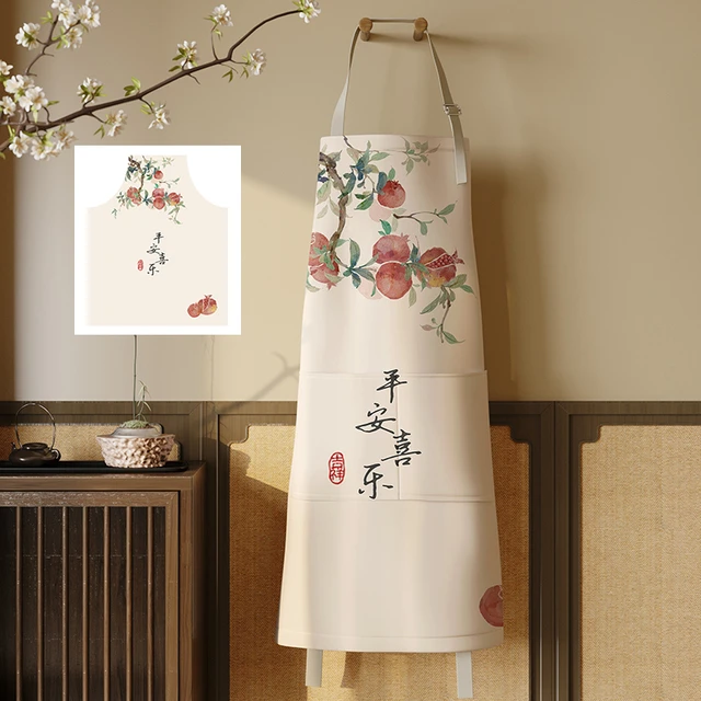 平安喜乐围裙厨房家用防水防油高级感年轻款女新款新中式做饭罩衣