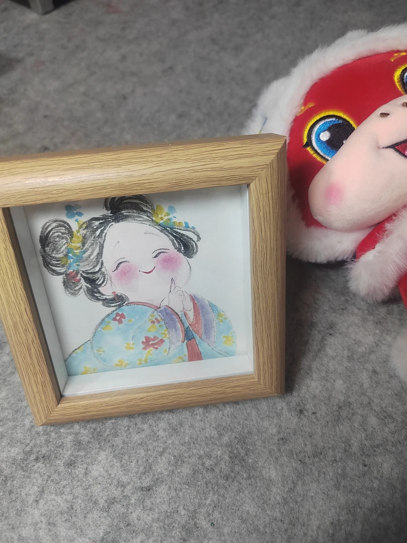 高级定制手绘文创伴手礼简约时尚木框摆台国画油画书法