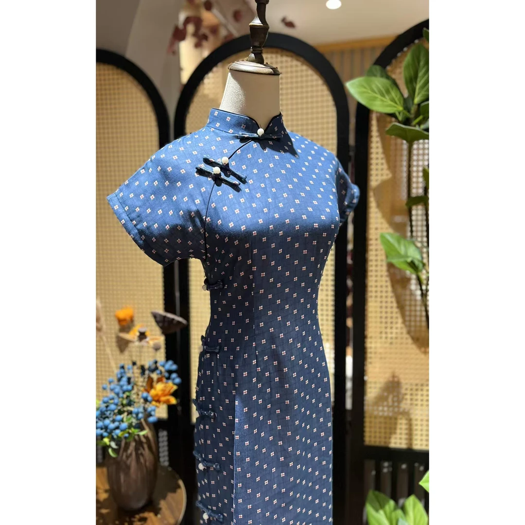 戚薇原创【流年】长120夏季高品质国风旗袍