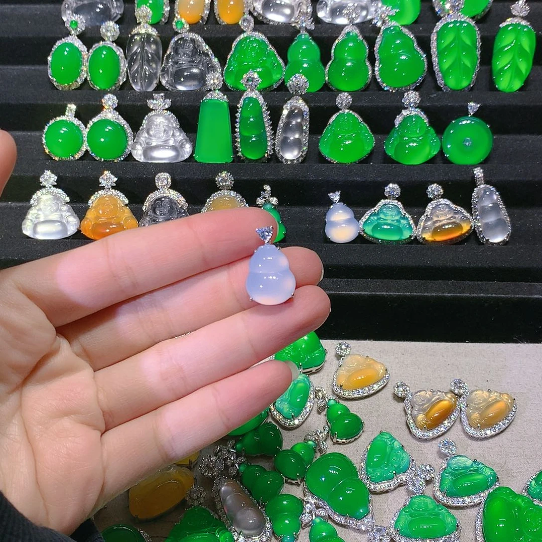 玛瑙/玉髓银S925镶嵌颈饰