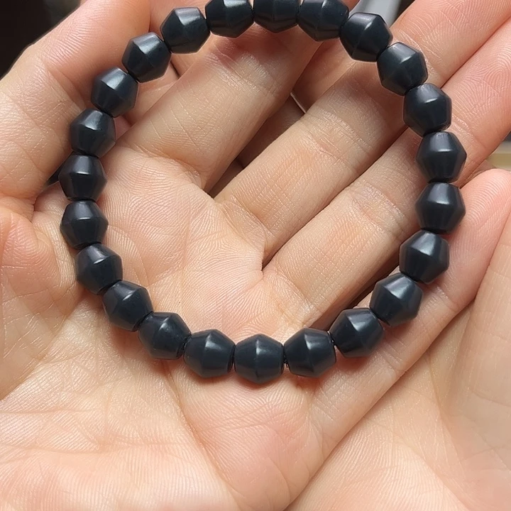 和田玉（墨玉）未镶嵌吊坠(赠链)卡9鼓珠