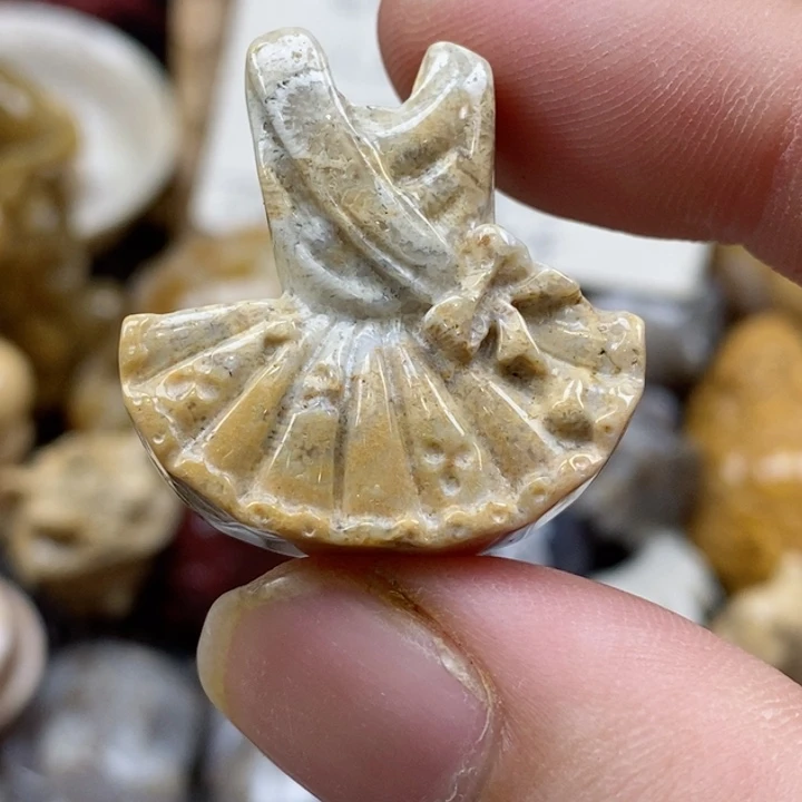 颈饰未镶嵌硅化珊瑚（珊瑚玉）小