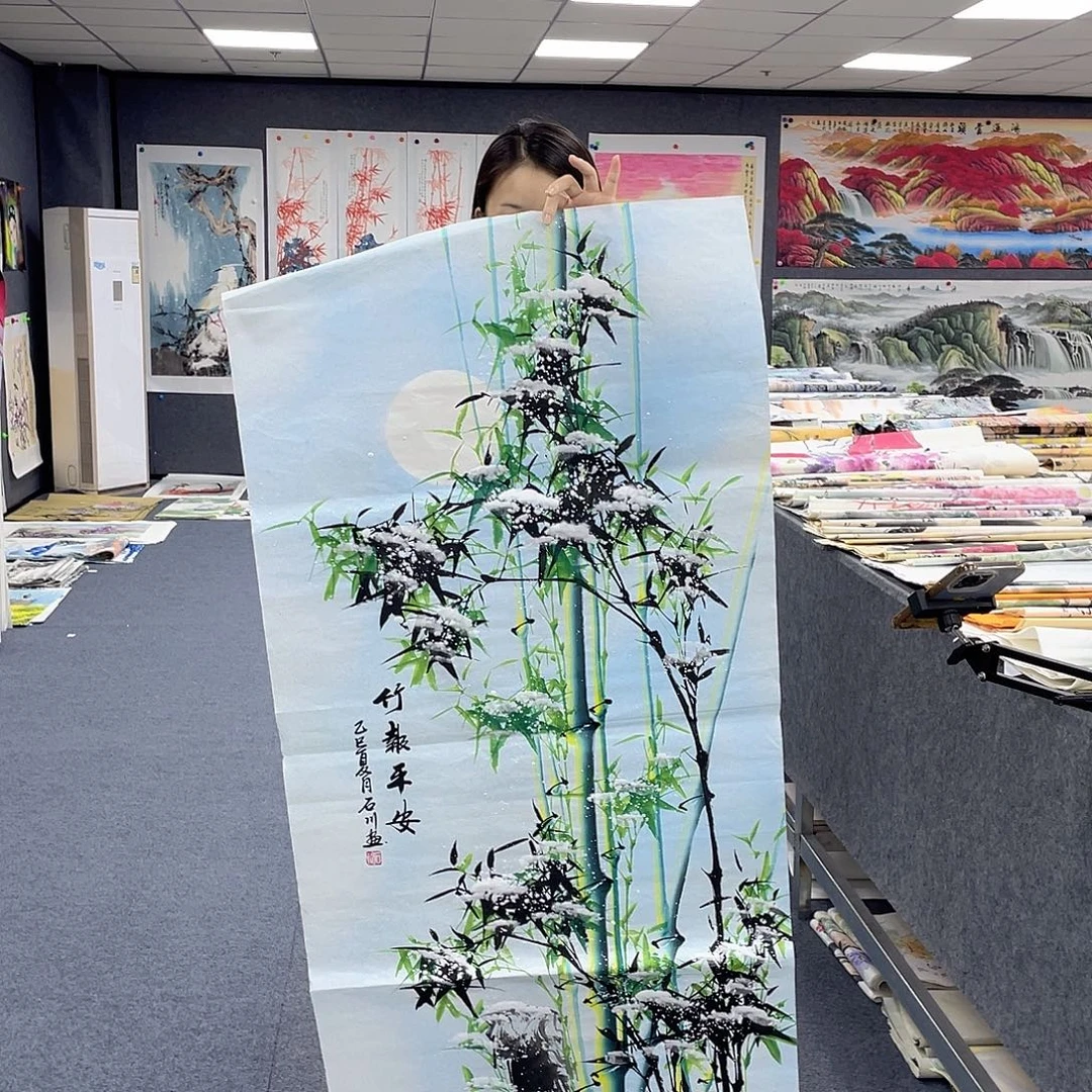 国画作品小姐姐放漏…