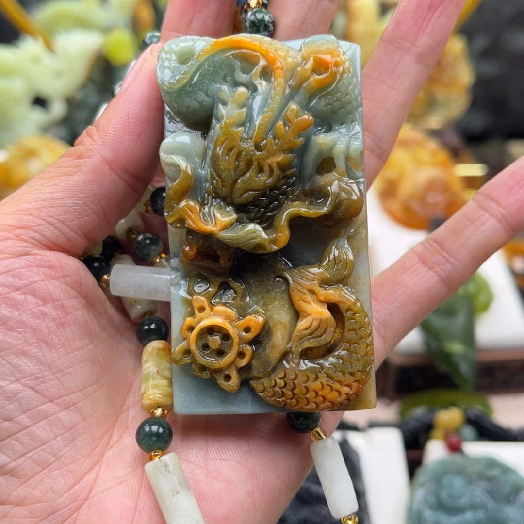 岫玉未镶嵌挂件挂件