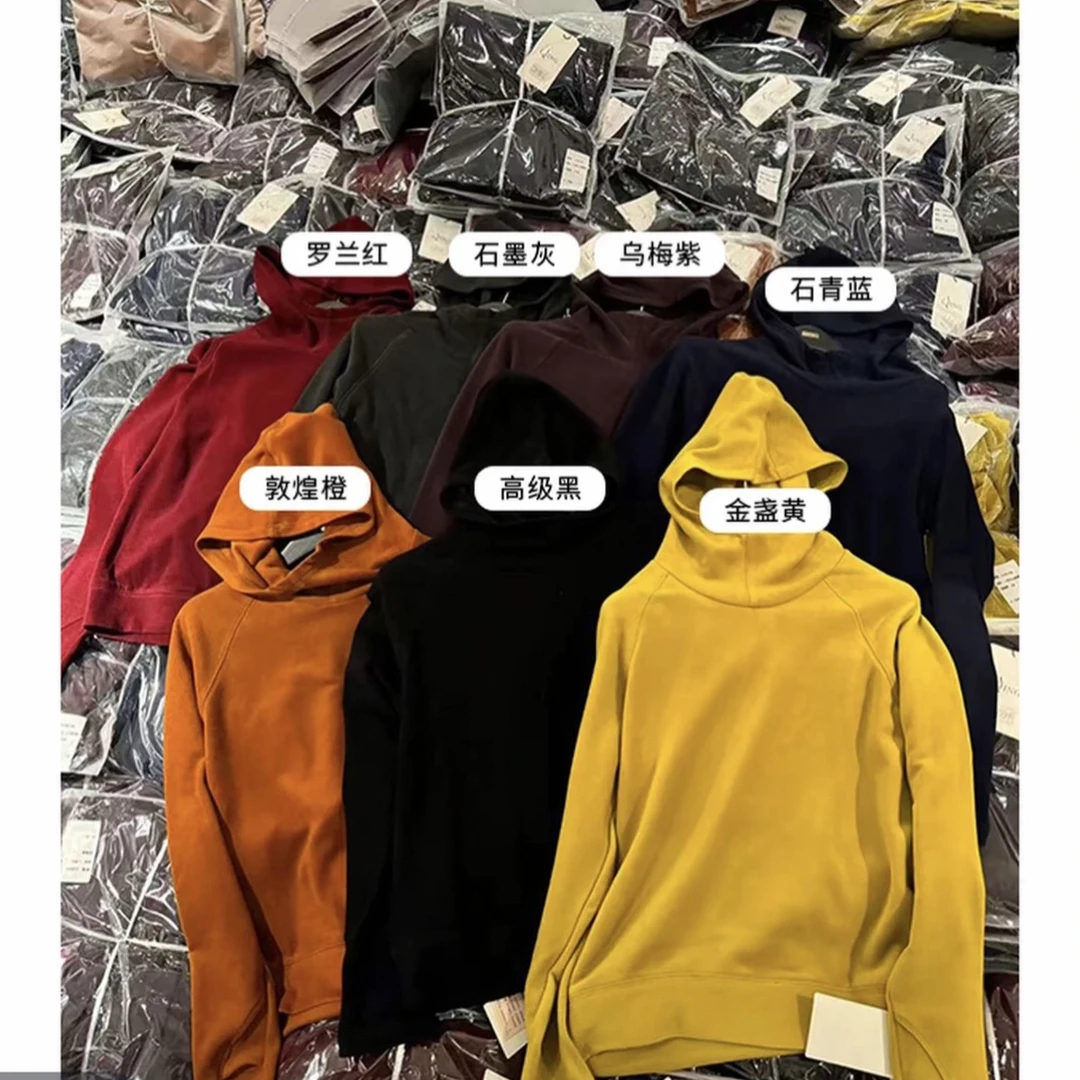 JING2025秋季新款99188纯色帽衫女装宽松百搭长袖休闲时尚上衣