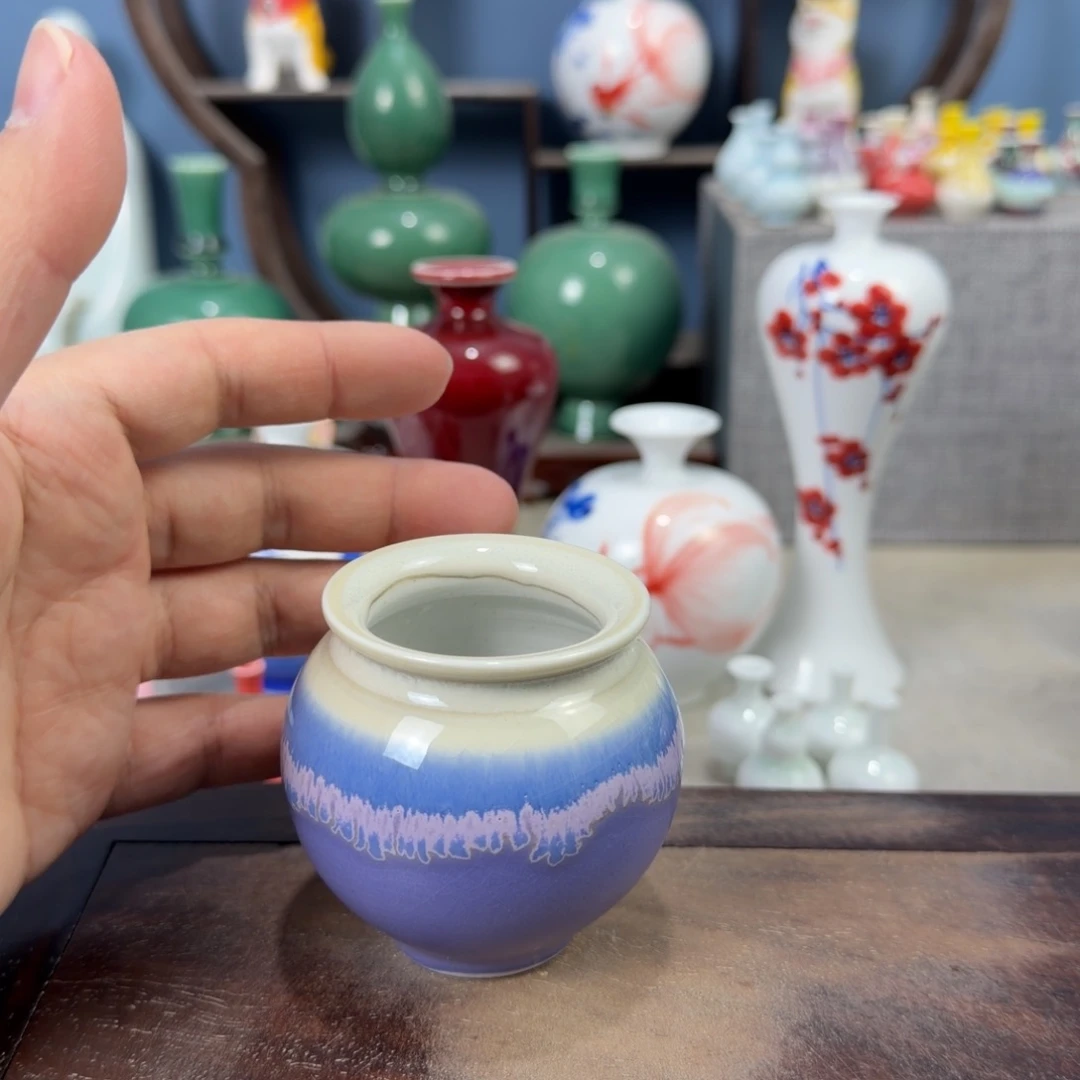陶瓷手工小花器摆件
