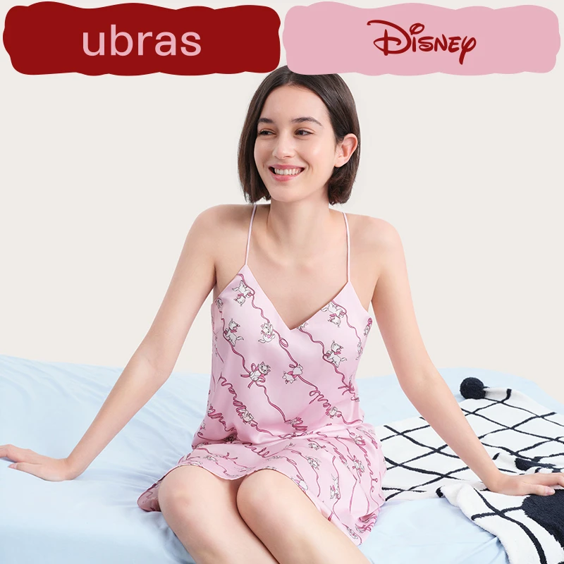 ubras【反季清仓】迪士尼联名-米奇玛丽猫系列流光鱼尾吊带裙（带杯）