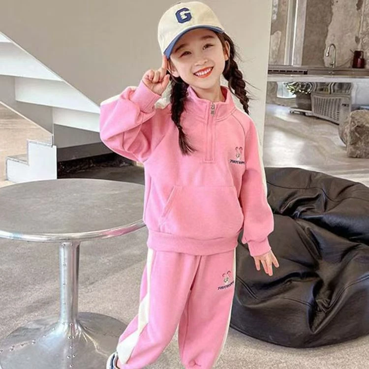 800096童装女童套装2025春季新款运动时尚两件小童套装宝宝衣服潮