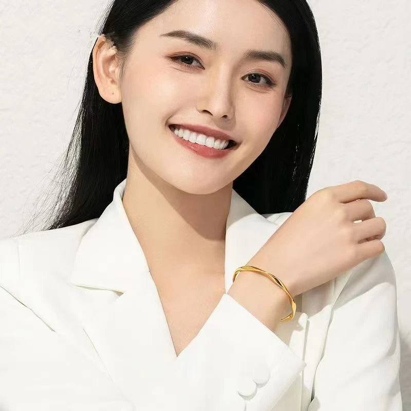 足银手镯 足银手镯 气质满满爆款百搭莫比乌斯ins环手镯