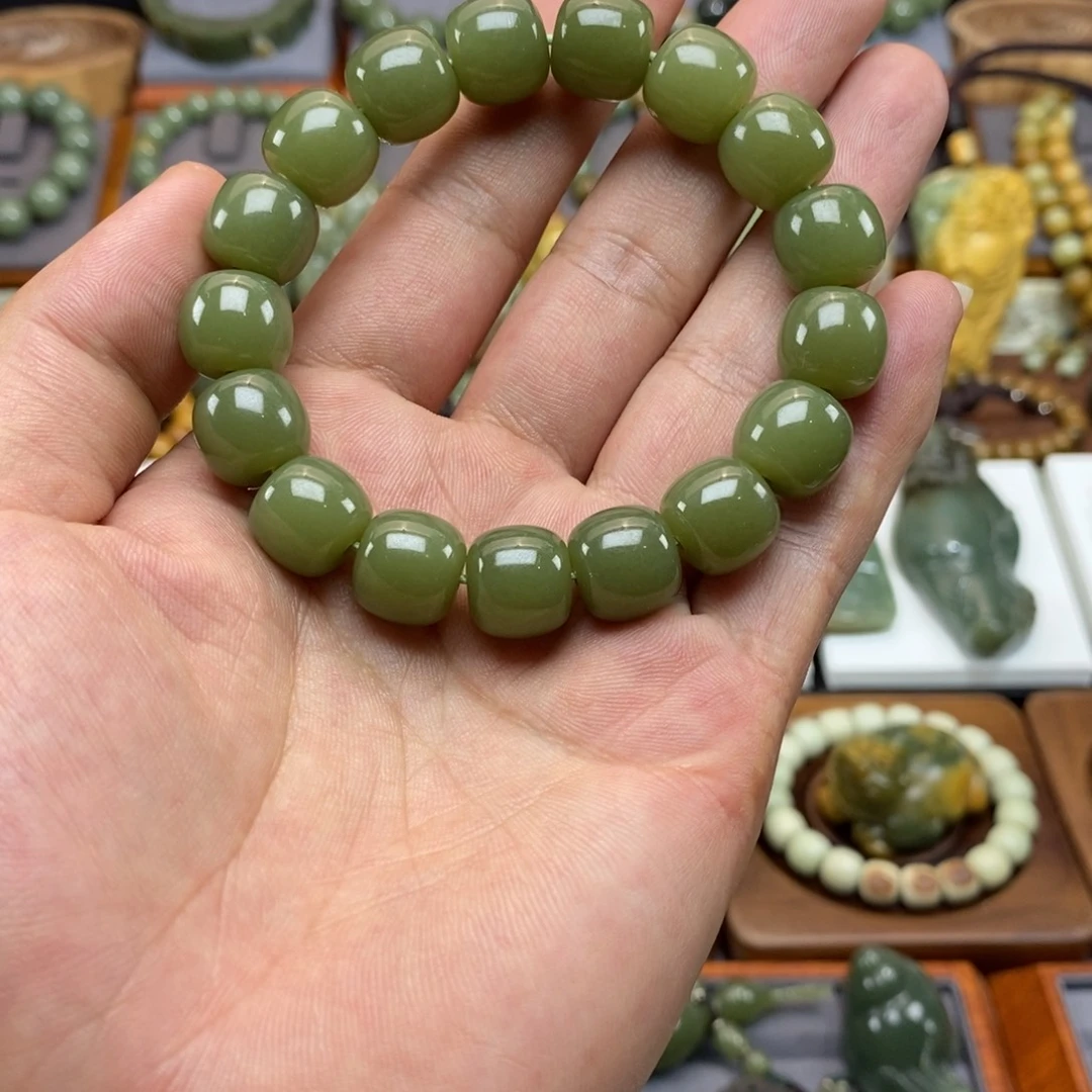 手链未镶嵌岫岩老玉（透闪石质玉）