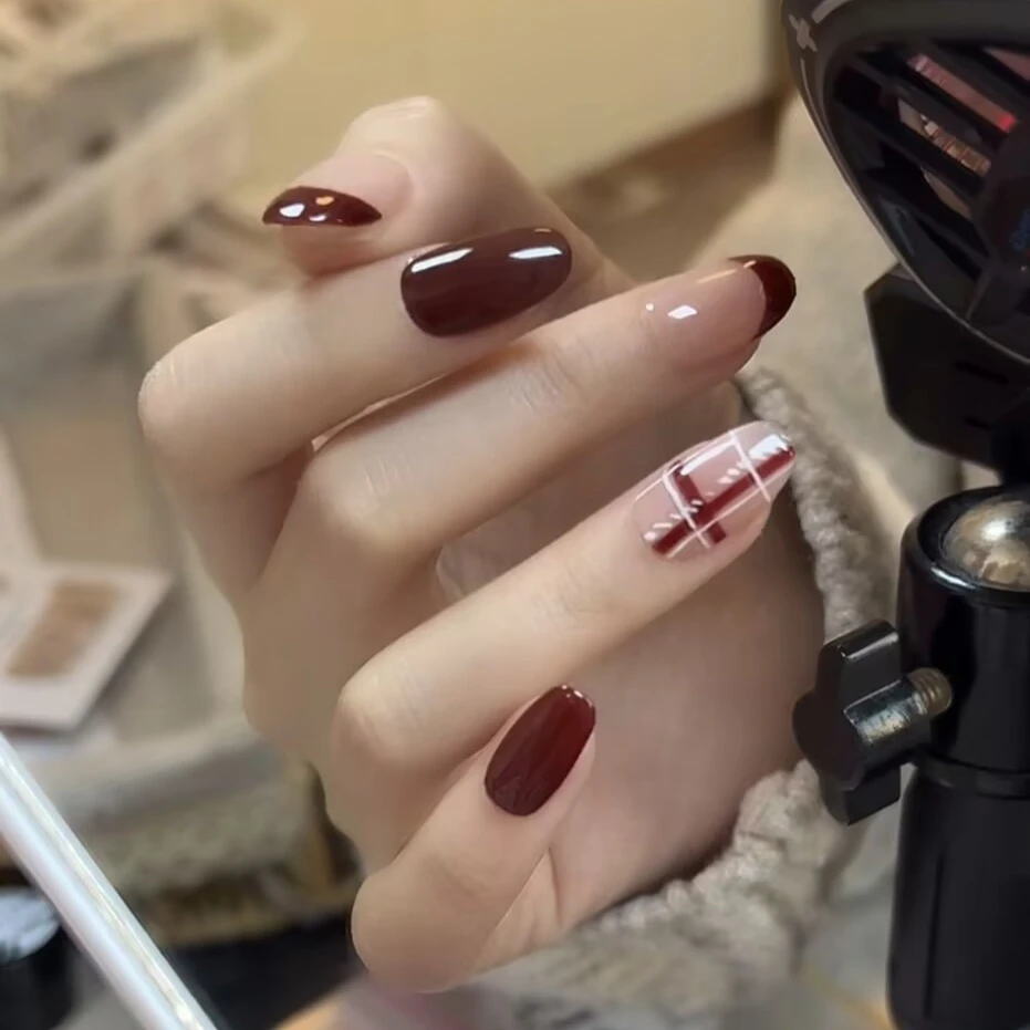 【ML.酒红格子】新年红色战甲复古显白