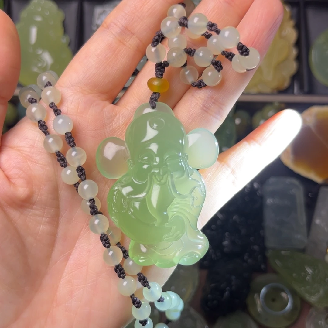 蛇纹石玉未镶嵌吊坠(不含链)