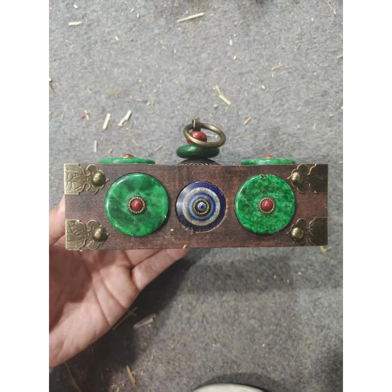 长方绿平安扣塔坠摆件