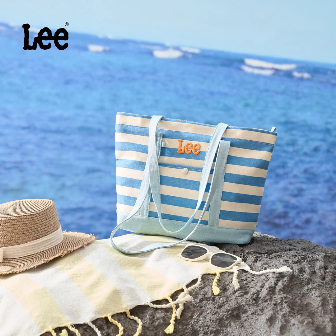 Lee拼色拉链苹果通勤风单肩包夏季单肩小清新日系休闲时尚