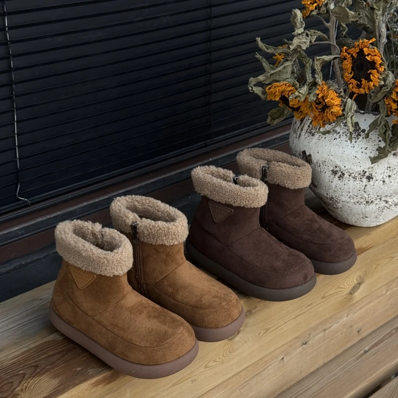 大妮专享-芭芭鸭LC51518儿童加绒二棉靴子棉鞋