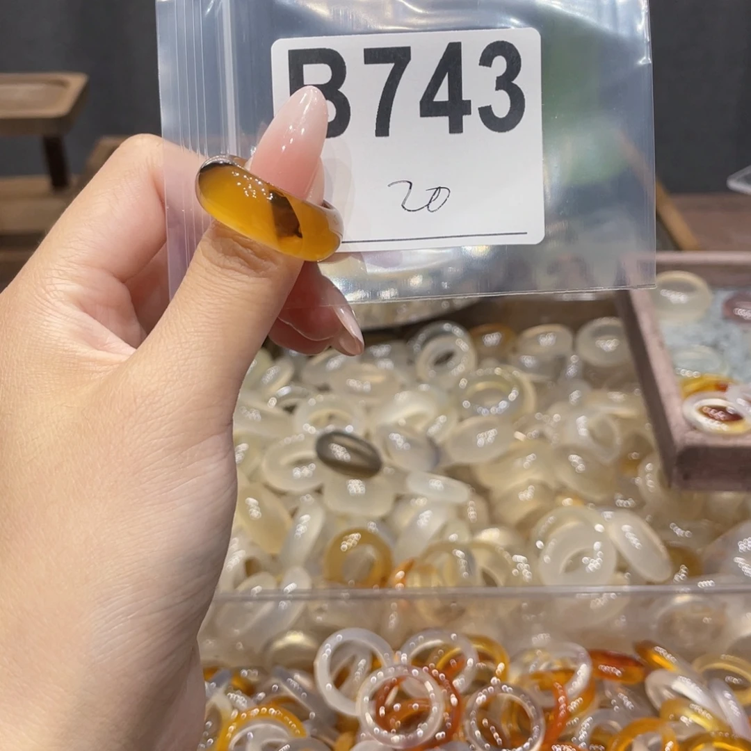 玛瑙/玉髓未镶嵌戒指743