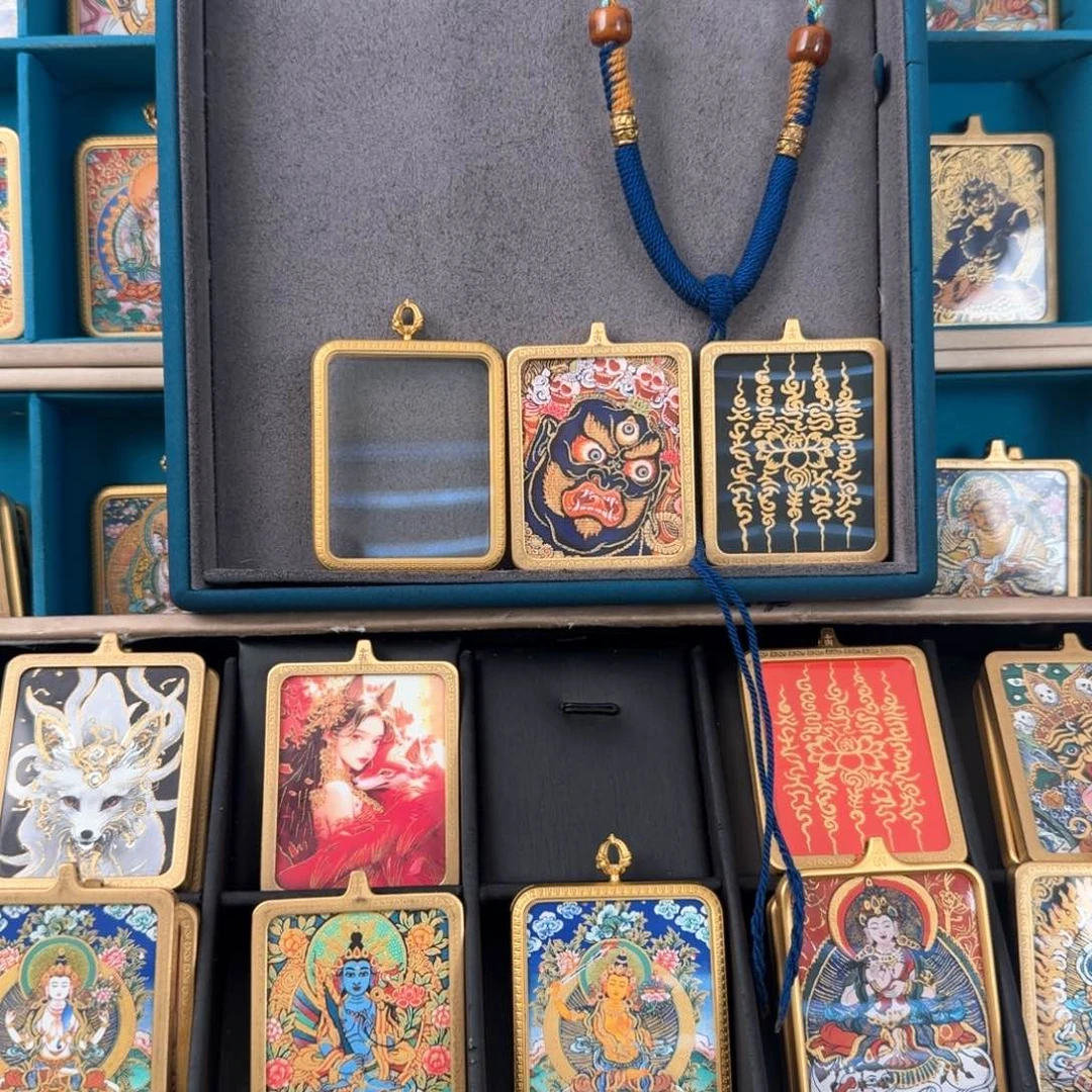 吊坠吴*森黑c五条唐卡双面