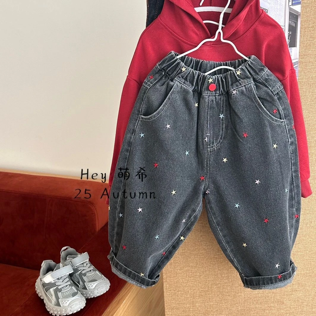 萌希·25秋~星星牛仔裤K5851（汉服）黑色