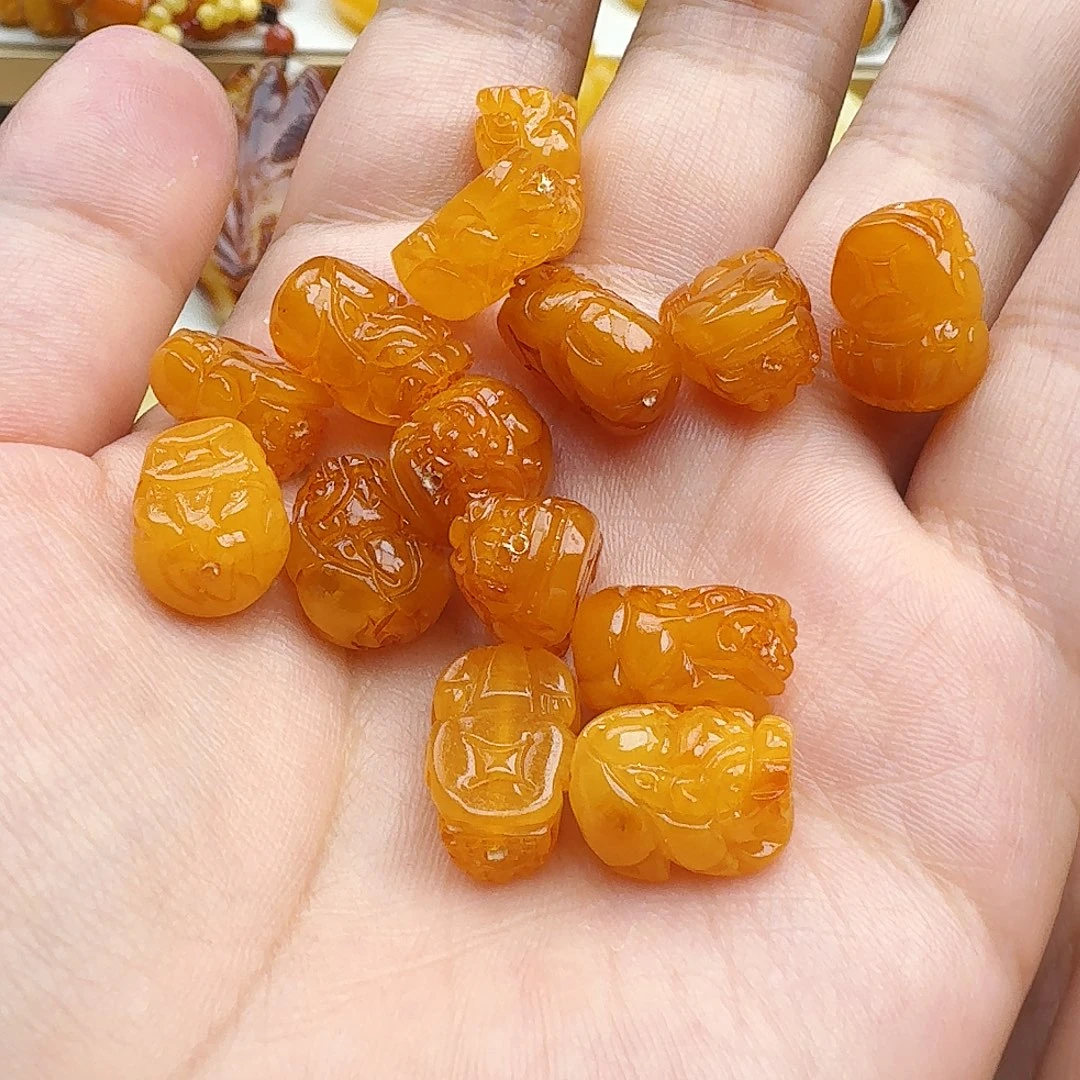 蜜蜡未镶嵌颈饰天然保真假一赔十，发一件，对孔14