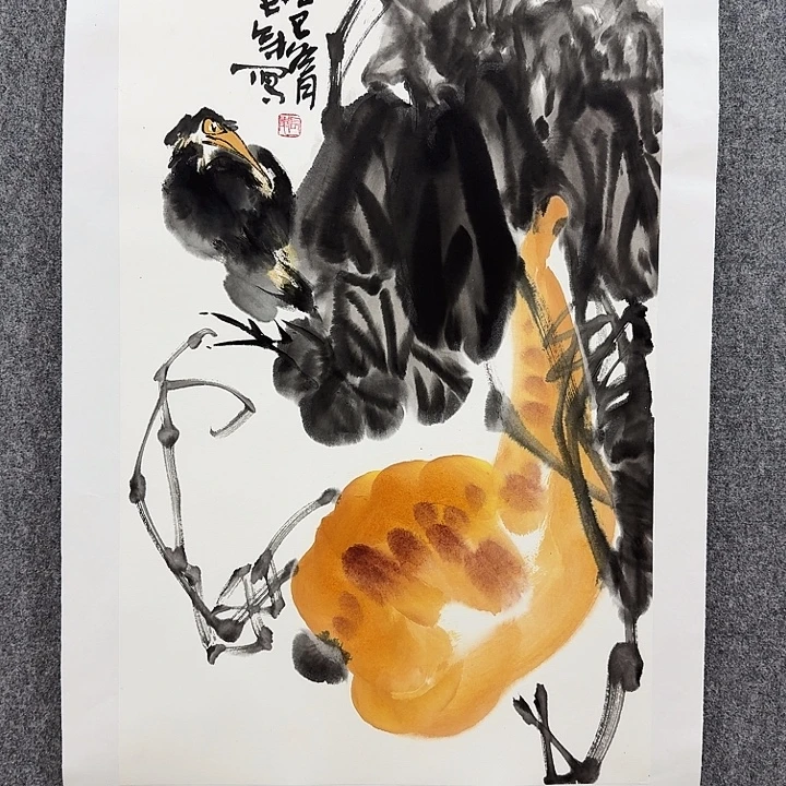 国画靳长年老师手绘作品
