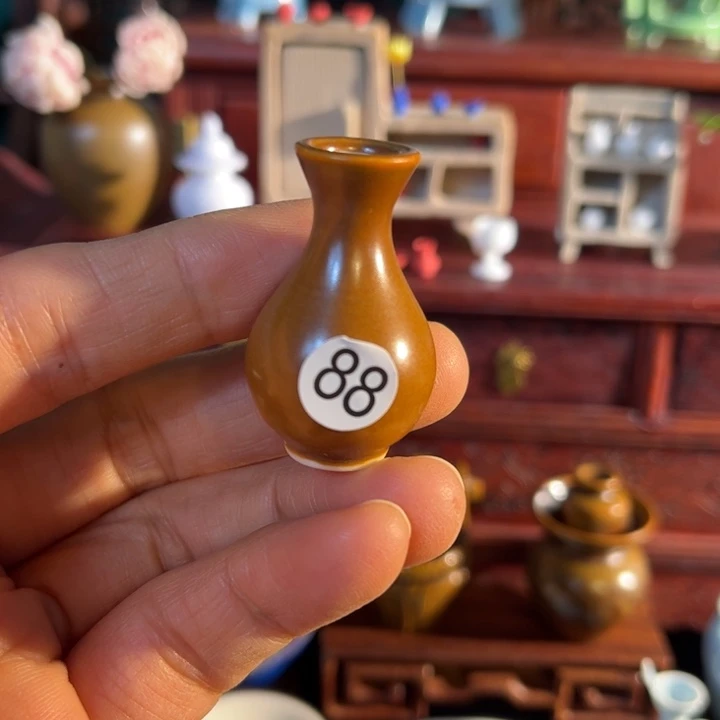 摆件微陶老王迷你花瓶