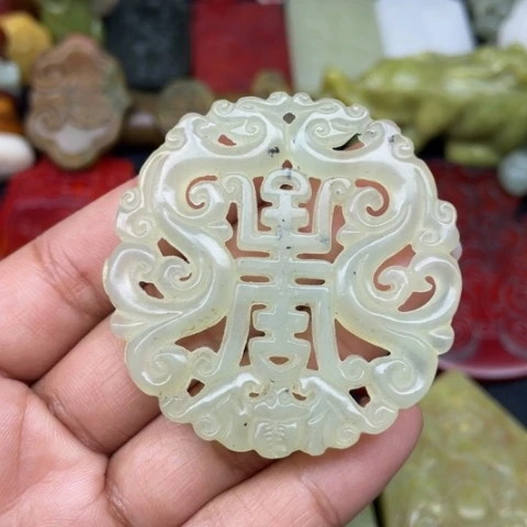 蛇纹石玉颈饰未镶嵌58