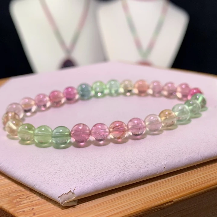 双色碧玺手链未镶嵌