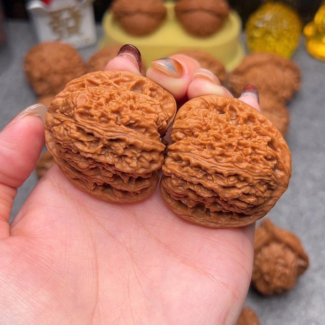 把件文玩核桃毕业精品精配三角疆42全品边度高同尺克46.绝配