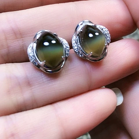 和田玉银S925镶嵌戒指