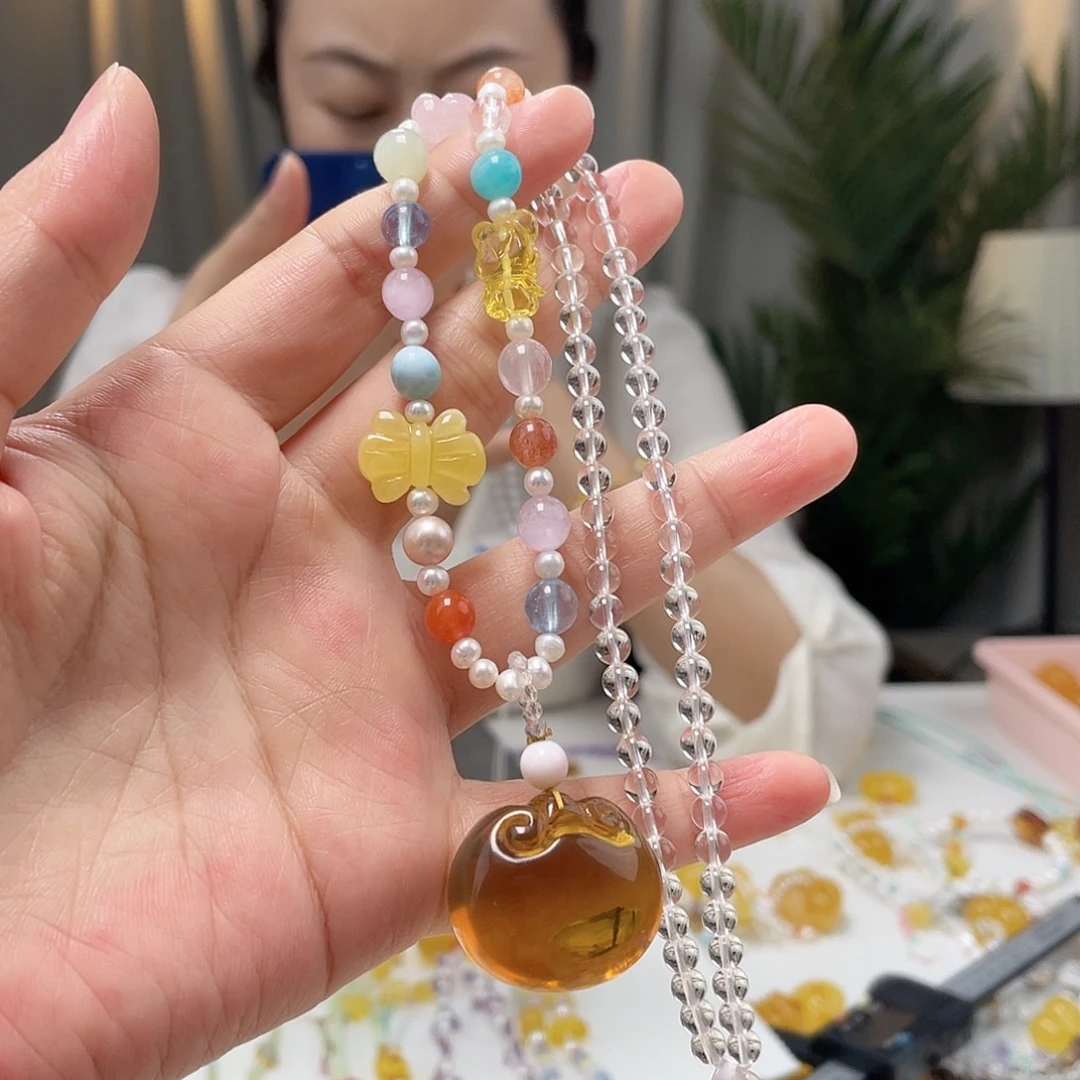 未镶嵌蓝珀裸石蓝珀吊坠