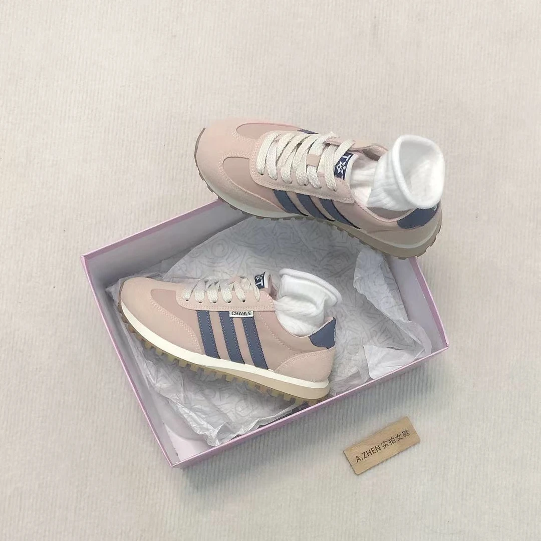 （柚子同款）韩版三条杠休闲防滑阿甘鞋B03（偏小一个码）