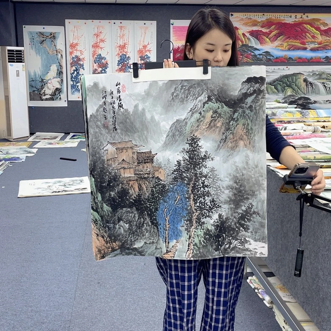 国画作品小姐姐放漏…