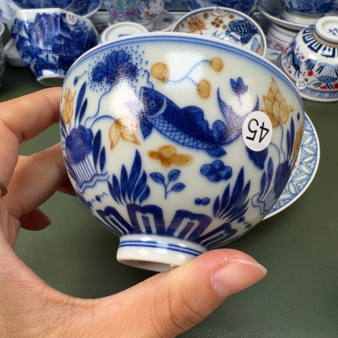 陶瓷景德镇纯手工纯手绘茶具木木45