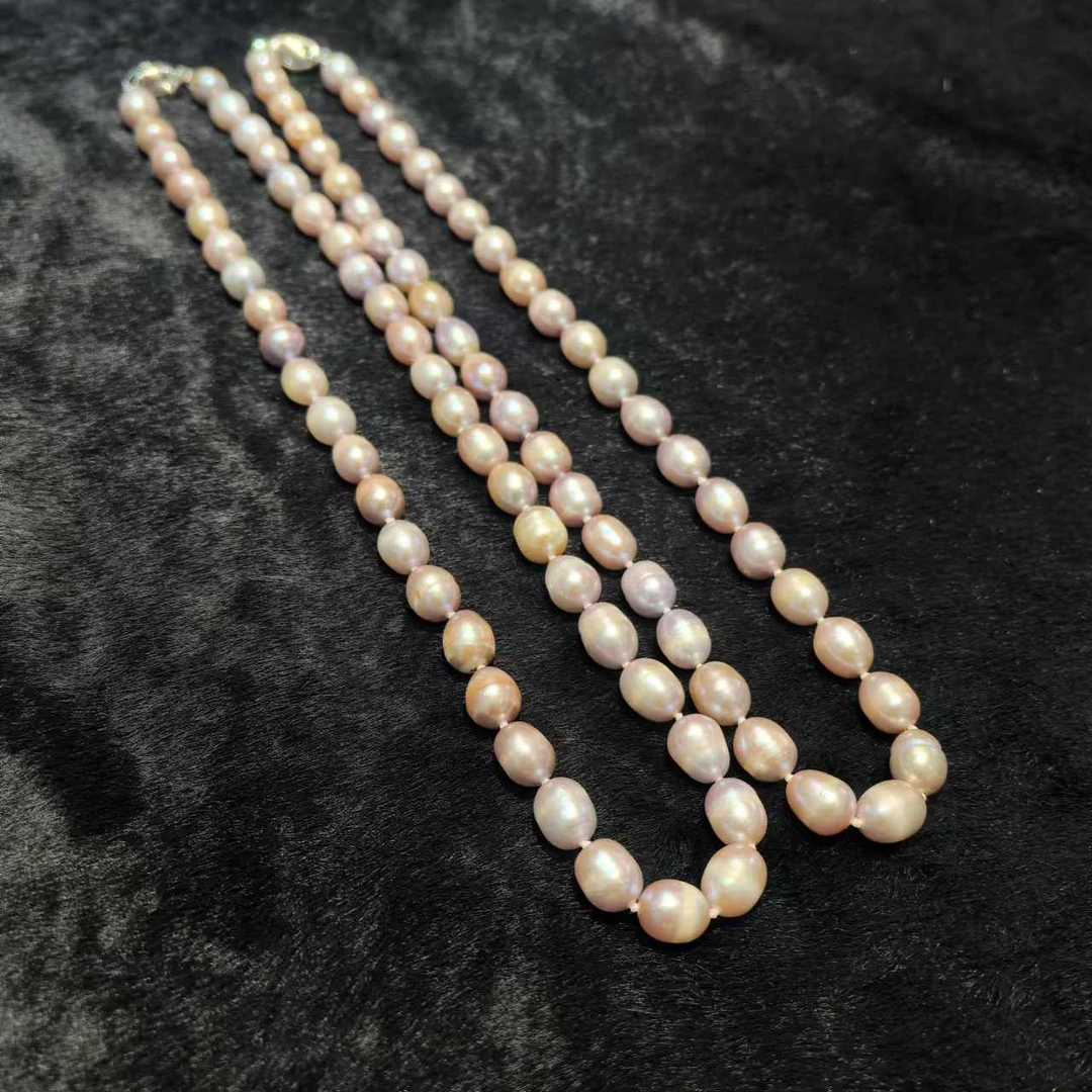 C3189【百百福珠宝】极光粉紫珍珠项链-配礼盒-多样性发货只发一件