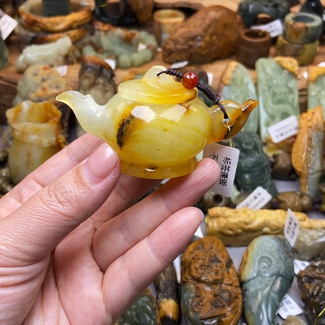 蛇纹石玉合金手把H