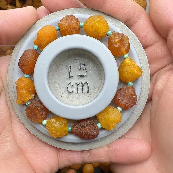 蜜蜡未镶嵌裸石天然蜜蜡多宝手串