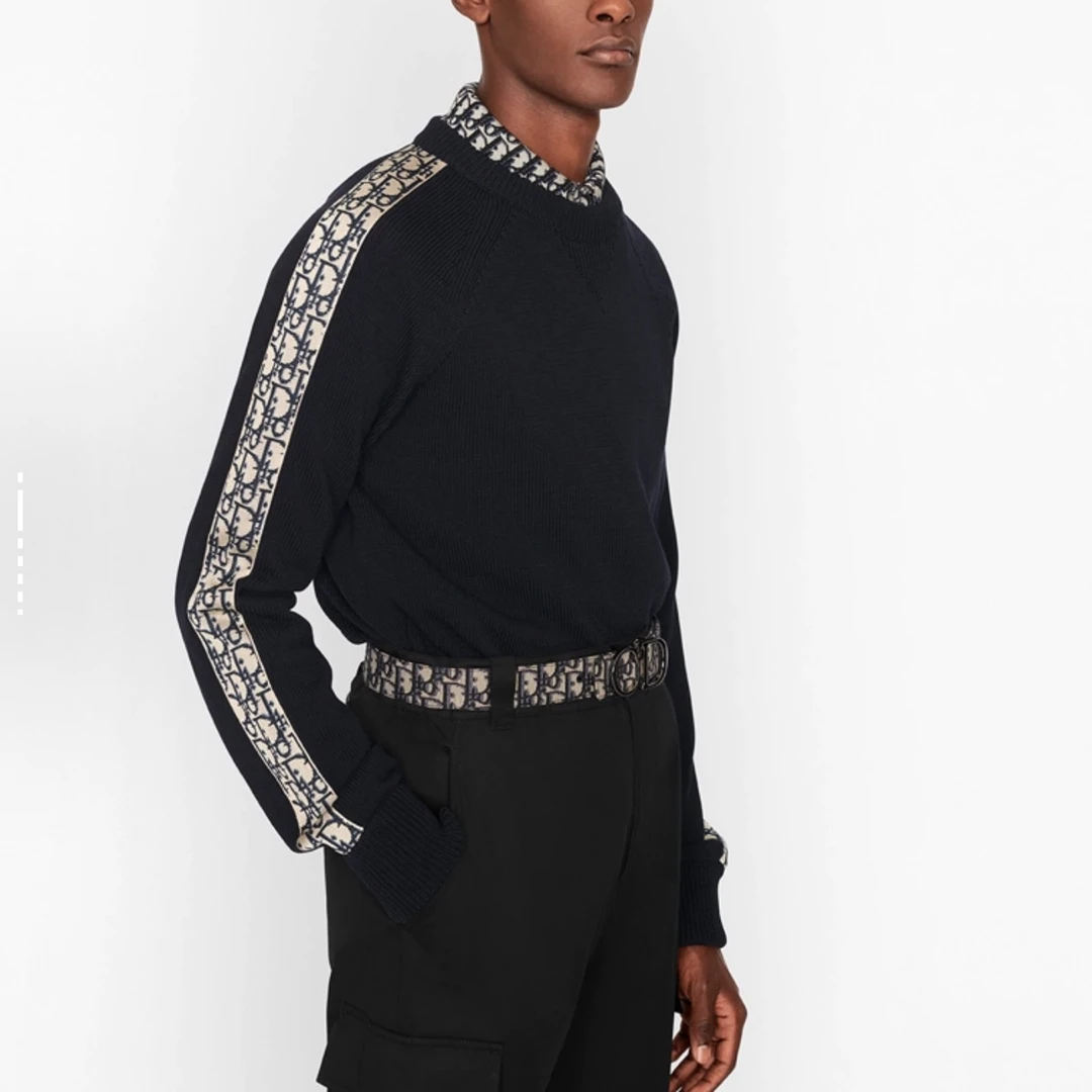 99新 DIOR/迪奥 手臂满印logo毛衣/L码/M1109