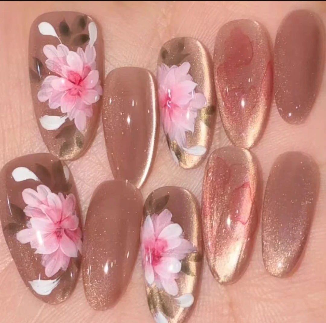 玉楼牡丹 纯手绘穿戴甲