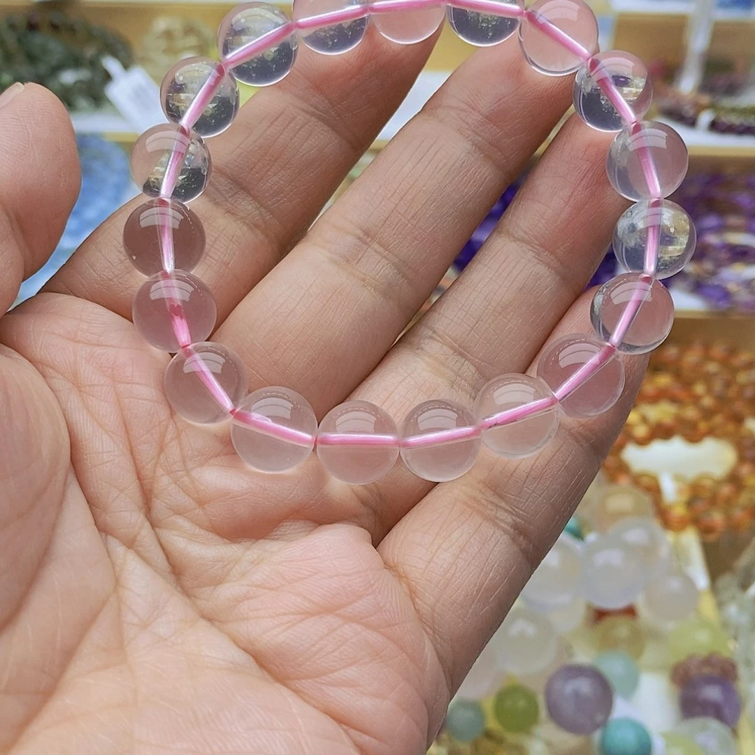 水晶手链未镶嵌粉晶10