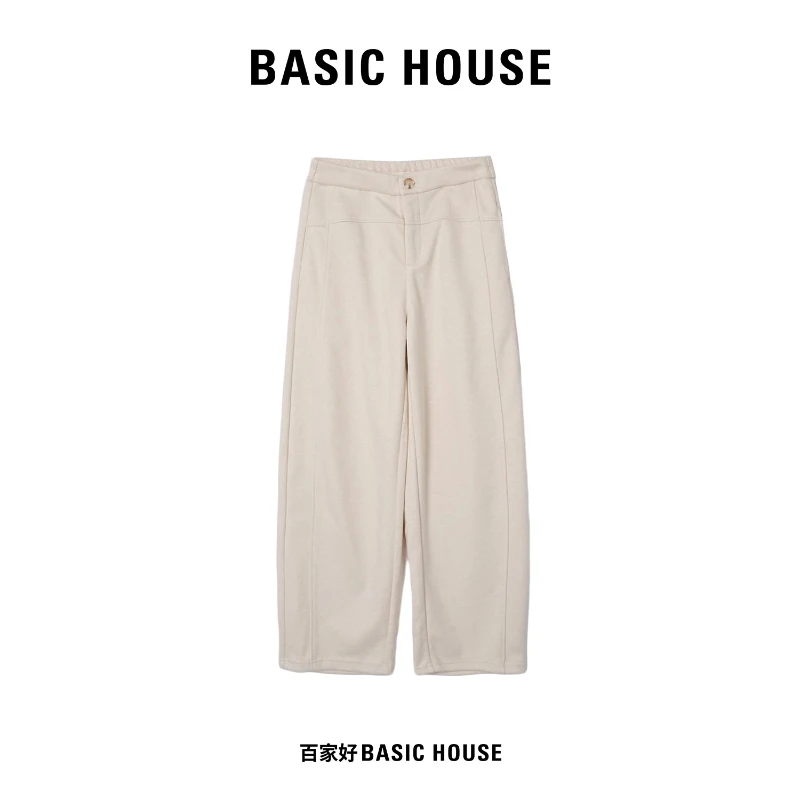 Basic House/百家好【陈嘉尔专属】秋季新款显瘦直筒宽松休闲裤EE42